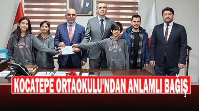 Kocatepe Ortaokulu'ndan Anlamlı Bağış