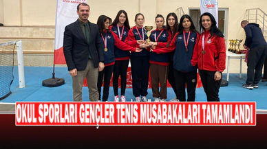 Okul Sporları Gençler Tenis Müsabakaları Tamamlandı