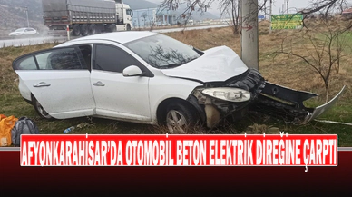 Beton Elektrik Direğine Çarpan Otomobilde 3 Kişi Yaralandı