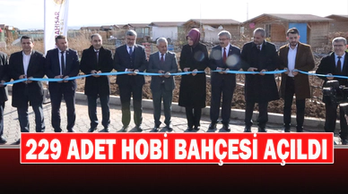 229 Adet Hobi Bahçesi Açıldı
