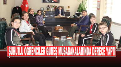 Şuhutlu Öğrenciler Güreş Müsabakalarında Derece Yaptı