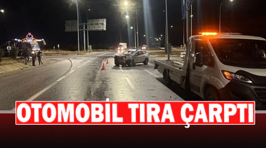 Otomobil Sürücüsü Sollamak İstediği Tıra Yandan Çarpıp Ağır Yaralandı