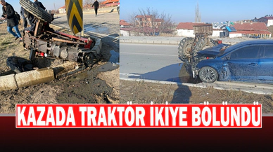 Traktörün Ortadan İkiye Bölündüğü Kazada 5 Kişi Yaralandı