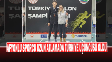 Afyonlu Sporcu Uzun Atlamada Türkiye Üçüncüsü Oldu