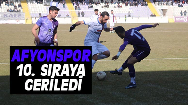 Afyonspor 10. sıraya geriledi