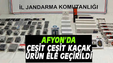 Afyonkarahisar'da kaçak ürünler ele geçirildi