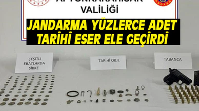 Jandarma yüzlerce tarihi eser ele geçirdi