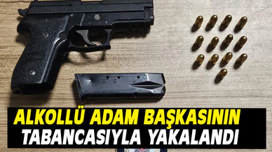 Afyon'da alkollü adam başkasının tabancasıyla yakalandı