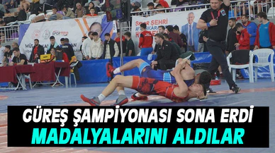 Afyon'da güreş şampiyonası sona erdi