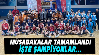 Afyon'da okul sporları küçükler basketbol müsabakaları tamamlandı