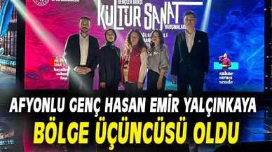 AFYONKARAHİSARLI GENÇ HASAN EMİR YALÇINKAYA BÖLGE ÜÇÜNCÜSÜ OLDU