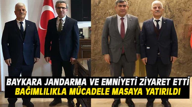 Baykara emniyet ve jandarmayı ziyaret etti