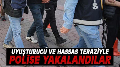 Afyonkarahisar'da uyuşturucu ve hassas terazi ile polise yakalandılar