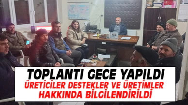 Afyon'da Tarım ve Orman Müdürlüğü ekipleri üreticileri gece bilgilendirdi