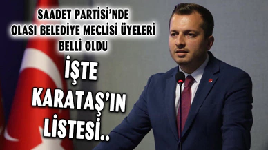 Karataş'ın Listesi Belli Oldu