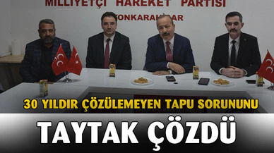 Ataköy Halkı’ndan Milletvekili Taytak’a tapu teşekkürü