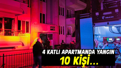 4 KATLI APARTMANDA YANGIN 40 KİŞİ…