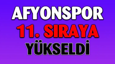 Afyonspor ligde 11. sıraya yükseldi