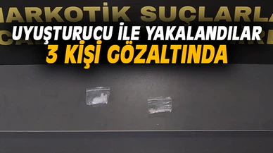 Dinar'da uyuşturucu ile yakalandılar