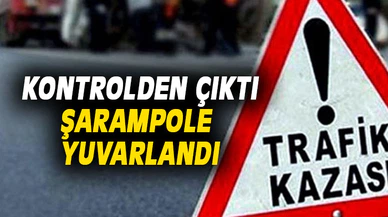 Afyonkarahisar'da otomobil şarampole yuvarlandı