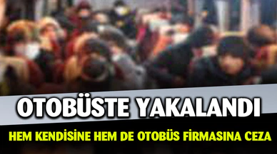 Düzensiz göçmen yolcu otobüsünde yakalandı