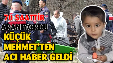 Kayıp çocuk Mehmet'in cansız bedenine 70'inci saatte ulaşıldı
