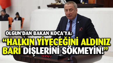 Olgun; “Halkın yiyeceğini aldınız bari dişlerini sökmeyin!”