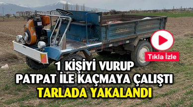 Tüfekle bir kişiyi vurup kaçan şahıs patpat ile kaçarken tarlada yakalandı