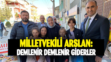 MİLLETVEKİLİ ARSLAN: “DEMLENİR DEMLENİR GELDİĞİ GİBİ GİDER”