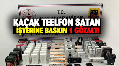 Kaçak telefon satan işyerine baskın yapıldı