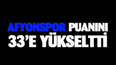 Afyonspor puanını 33'e yükseltti