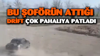 Afyon'da bu şoförün attığı drift çok pahalıya patladı
