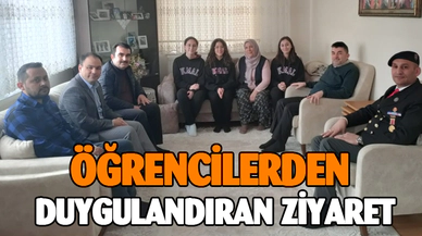 Öğrencilerden şehit ailesine ziyaret