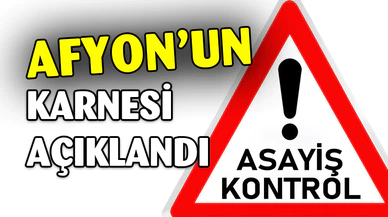 Afyonkarahisar’ın 45 günlük asayiş raporu açıklandı