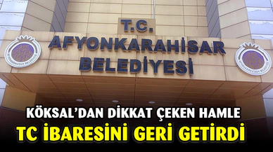 Köksal Belediye'ye  TC'yi Geri Getirdi