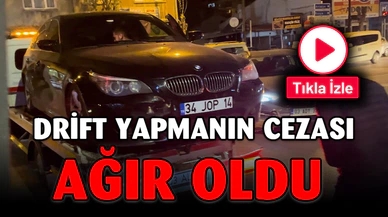 Drift atan sürücüyü polis affetmedi