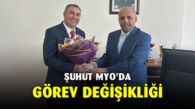 Şuhut Meslek Yüksekokulunda Devir Teslim Töreni Gerçekleşti