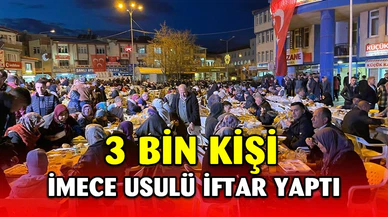 İmece usulü ile 3 bin kişilik iftar yaptılar
