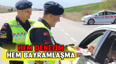jandarmadan lokumlu ve çikolatalı denetim