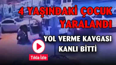 Trafikte çıkan tekme ve yumruklu kavga kamerada