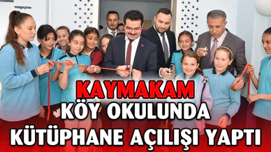 Kaymakam Han kütüphane açılışına katıldı