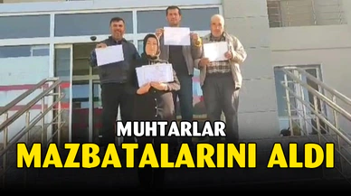 Şuhut'ta muhtarlar mazbatalarını aldılar
