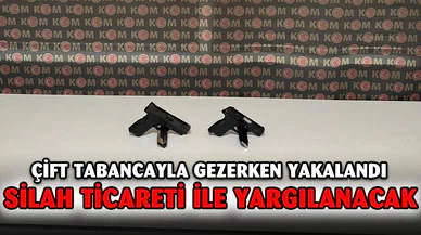 Üzerinde 2 tabancayla gezerken yakalandı