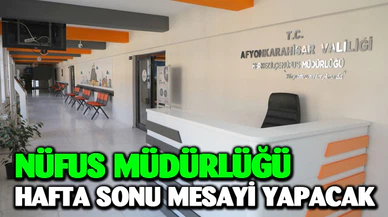 Nüfus müdürlüğünden hafta sonu mesaisi