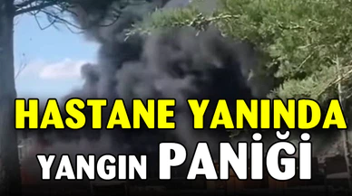 Devlet Hastanesi Yakınında Korkutan Yangın