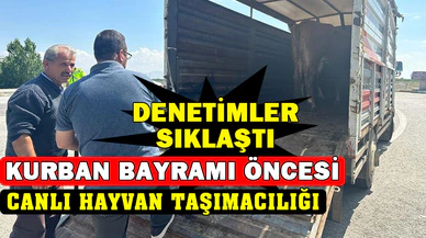 Canlı hayvan taşımacılığına yönelik denetim yapıldı