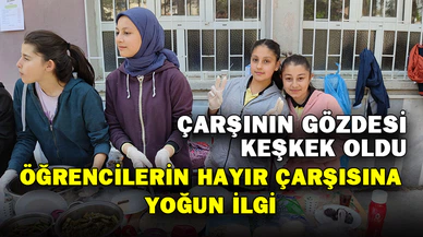 Öğrenciler okulları için hayır çarşısı açtı