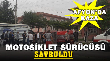 Kamyonetle çarpışan motosiklet sürücüsü yaralandı