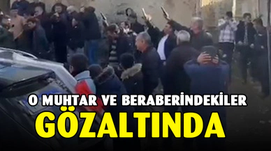 Düğünde havaya ateş açan muhtar ve beraberindekiler gözaltına alındı