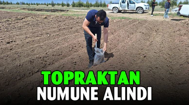 Toprak numunesi alındı